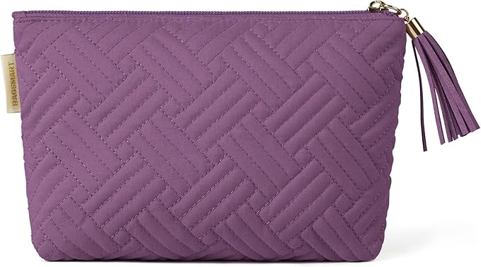 BAGSMART Small Cosmetic Bag, Elegant Roomy Makeup Bags,lipstick pouch,Zipper Pouch,Great Gifts for Women,Travel Waterproof Toiletry Bag Accessories Organizer Gifts
