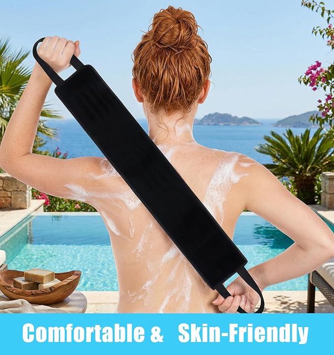 Back Self Tanner Applicator, Back Tanning Applicator, Double-sided Used for Self-tanning Lotion, Mousse, Cream (Black)