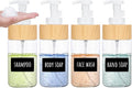 Segbeauty Foaming Hand Soap Dispenser Set, 4 Packs 16.9oz Farmhouse Decor Foaming Liquid Soap Dispenser, 500ml Empty Refillable Plastic Press Pump Bottle Container Bathroom Pump Dispensers Clear