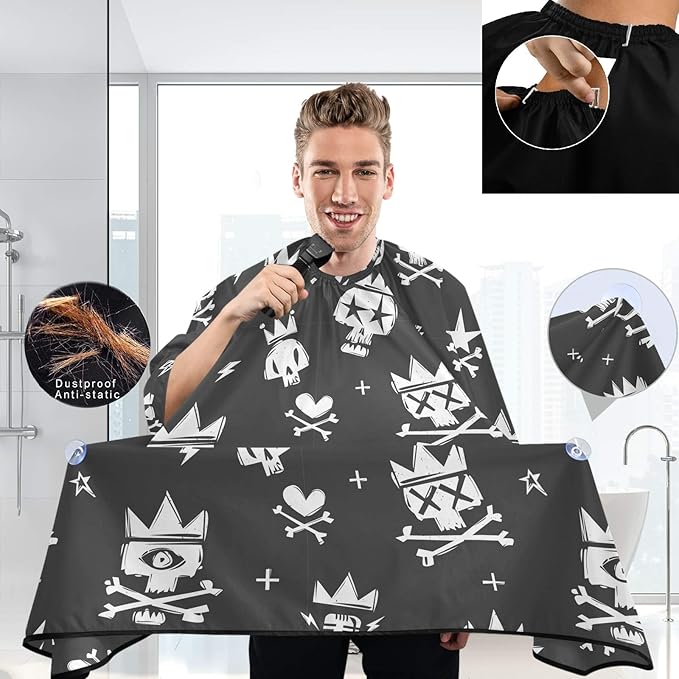 visesunny Professional Barber Cape Polyester Hair Cutting Salon Cape Apron Anti-Static Beard Bib Grooming Apron