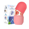 CrafTreat Ice Roller for Face, Eyes & Neck – Reusable Silicone Ice Mold for De-Puffing, Skin Care & Facial Massage (Pink)