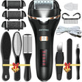 Electric Foot Callus Remover- Long Service Time, Rechargeable Electronic Foot File- Ideal Gift, Professional Pedicure Tools, Waterproof Foot Scrubber, Pedicure Kit Feet Care for Dead Skin (Black)
