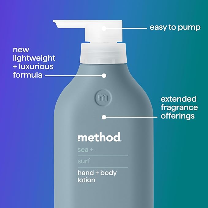 Method Body Lotion,Sea + Surf,14 oz,24 Hours of Moisture,14 oz,(Pack of 2)