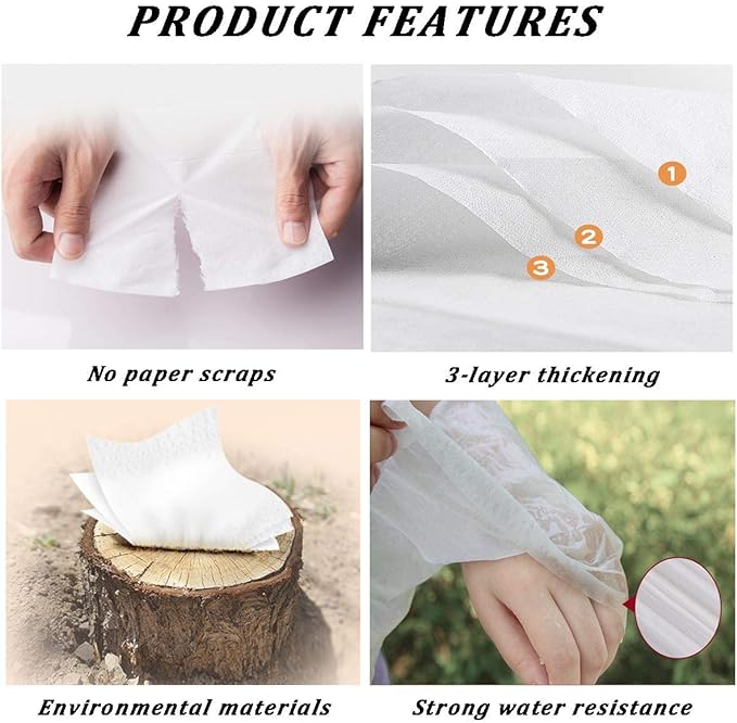 Carstuus Car Tissue Refill, Disposable Facial Tissues, Disposable Face Towel, Facial Tissues Travel Size Pack for Car or Purse, 12 Packets, 360 Sheets, Soft and Comfortable