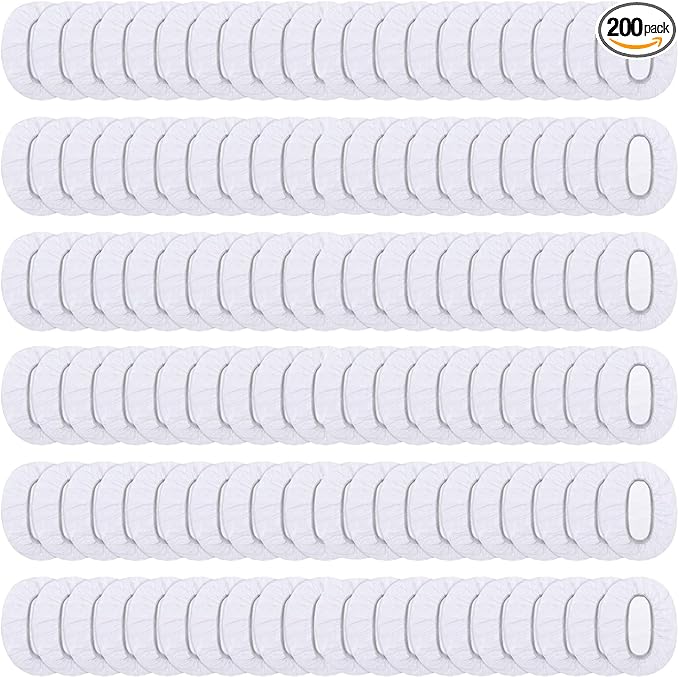 Outus 200 Pack Clear Disposable Ear Covers Plastic Waterproof Ear Protectors for Shower, Hair Dye, Bathing