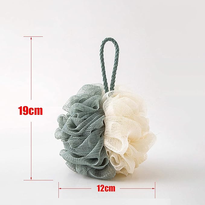TCOTBE 4 Pack Loofah Bath Sponge Lace Mesh,Sponge Loofahs, Multi Color Bath Loofah Sponge Assortment for Silky Skin, Full Cleanse Lather Luxurious Bathing Accessories