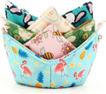 Cotton Microwavable Bowl Cozy, Microwave-Safe Hot Bowl Holders, Soup Bowl Cozy Bowl Hot Pads (E)