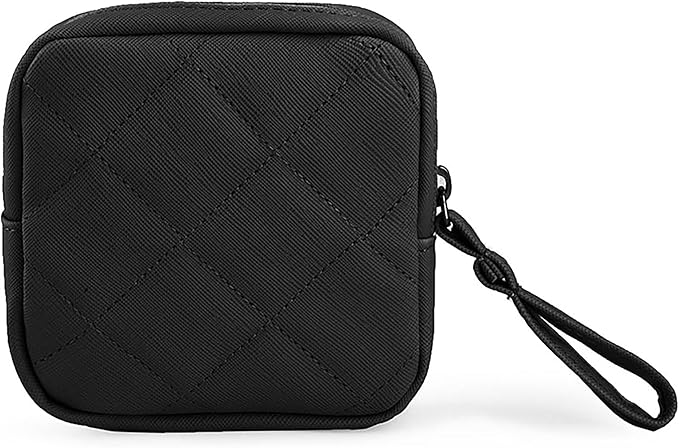 Sanitary Napkin Storage Bags, Portable Makeup Bag, Portable Feminine Product Pouch, Reusable Menstrual Pads Storage Organizers Pouch (Black)