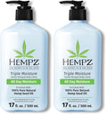 Hempz Triple Moisture Body Moisturizer,17 Oz – Hydrating Lotion Rich with Minerals,Vitamin C,& Hempseed Oil to Nourish & Repair Extremely Dry or Sensitive Skin for Body,(Pack of 2)