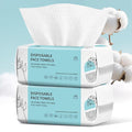 Face Towels, Disposable Face Towel 200 Count, Makeup Remover Dry Wipes, Soft Cotton Dry Wipes Facial Cloths Towelettes for Washing and Drying, Facial Tissue for Cleansing, Skincare