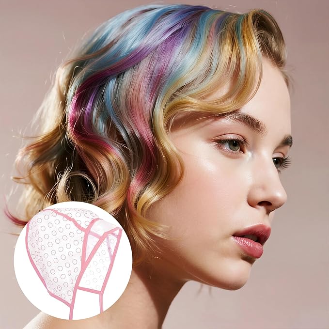 Highlight Caps for Hair, Highlight Cap with Hooks for Salon Hair Dyeing