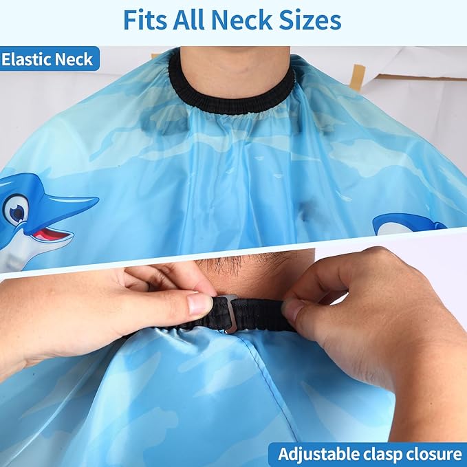 Kids Hair Cutting Cape (2 Pack) Professional Children Salon Barber Apron for Boys and Girls