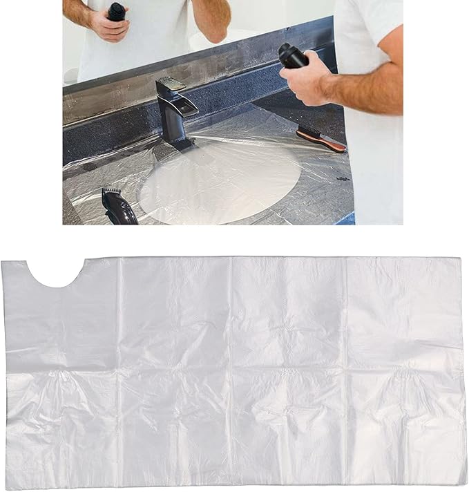 ZJchao Beard Cutting Cloth, 20pcs Disposable Beard Apron Liners Trimming Degradable Sink Collect Beard Catcher Grooming Cape Stubble Beard Hair Catcher for Man Father Husband Boyfriend