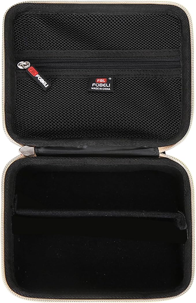 FBLFOBELI EVA Hard Storage Case for Ufree/for Brightup FK-8788T/ for Wahl 9916-817V Electric Razor Foil Shavers for Men, Hair Beard Trimmer Grooming Shaving Kit Storage Holder (Black+Gold Zipper)
