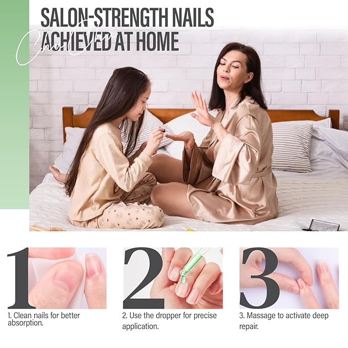 CHUCHU Nail Growth and Strengthener Oil for Cuticle - Kiwi Scent Cuticle Oil Repair Moisturizing Treatment - Natural Jojoba Vitamin B & E Nail Oil for Dry Cracked Nails