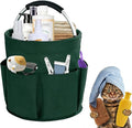 Felt Pet Dog Grooming Bag, Small Pet Grooming Tote Bag, 6-pocket Dog Grooming Supplies Organiser, Travel Outdoor Hold for Clippers Nail Grinder, Cleaning Brush, Trimmer, Nozzle, Green
