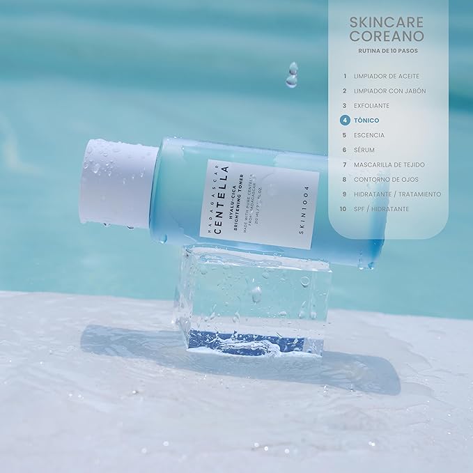 SKIN1004 Hyalu-Cica Balancing Toner, Korean Toner for Deep Hydration with Hyaluronic Acid, Centella Toner for Soothing care, Gentle Exfoliating for Skin Firming, Korean Skin Care, 7.10 fl.oz / 210ml