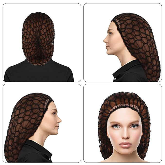 Mesh Rayon Knit Snood Hat Crochet Hair Wraps Sleep Cap Large Hair Cover Ornament Accessory