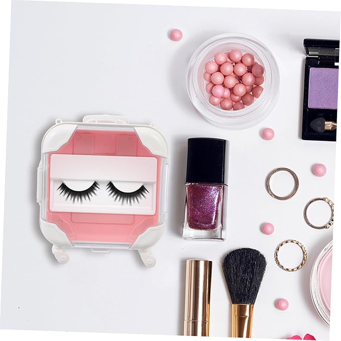 GALPADA Creative Eyelash Storage Box Faux Eyelash Organizer Case Portable Makeup Container Travel-Friendly Design for Beauty Enthusiasts