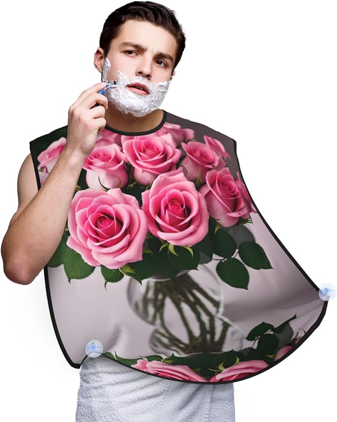 Tahiti Beach Print Beard Bib Shaving Apron, Beard Hair Trimming Cape Gift For Dad
