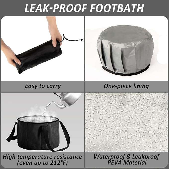 Foot Bath Basin 20L Collapsible Bucket, Portable Foot Soak Tub Feet Soaking Bucket for Outdoor Travel, Camping, Fishing(Orange)