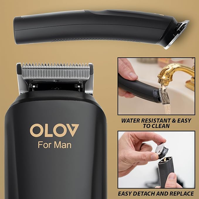 Beard Trimmer, 20 Piece Mens Grooming Kit and Hair Clipper, Electric Razor for Man Suitable for Beard, Face, Nose, Hair Trimmer, Black