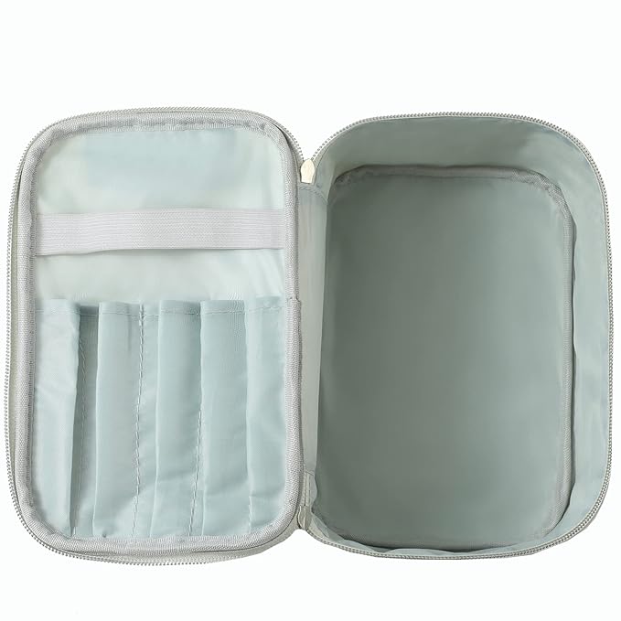 Meiyuuo Makeup Bag Large Cosmetic Bags for Women Girls Cute Travel Zipper Pouch Toiletry Organizer for Beauty Essentials Waterproof (Marble)