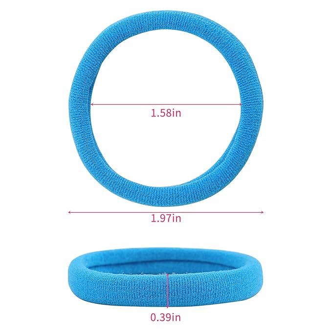 CÉLLOT 100PCS Elastic Hair Ties, 4cm Diameter Seamless Nylon Bands, Normal Ponytail Holders for Women & Children