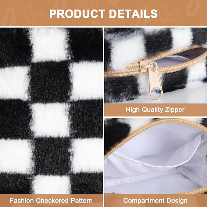 Sanitary Napkin Storage Bag, Period Bag for Teen Girls, Checkered Portable Menstrual Pad Pouch for Panty Liners, Tampon Storage Pouch for Women Ladies Daily Use Storage Purse Travel