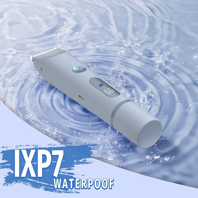 Bikini Trimmer for Women, 2 in 1 Electric Shaver for Women, Rechargeable Electric Razor Body Hair Trimmer Wet & Dry Use, Blue