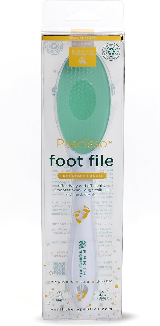 Earth Therapeutics Precisso Foot File - Nano•Glass with Handle