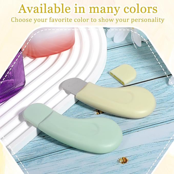 2Pcs Blackhead Remover Tool Silicone Face Scraper Deep Clean Skin Spatula Nose Blackhead Remover for Men and Women(Green, Skin-Colored)