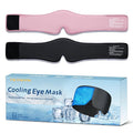 2 Pack Blackout Cooling Sleep Mask: Reusable Weighted Gel Eye Mask for Puffiness & Migraine Relief - Ice Pack for Eyes, Cold Compress for Headache, Couple's Gifts for Self Care(Black,Pink)