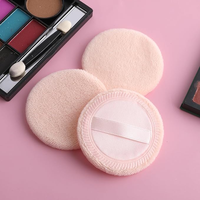 Powder Puff For Face Makeup Setting 12 PCS Mini Pressed Loose Powder Body Make Up Sponge Blending Applicator Cosmetics Small Velour Beauty Press Foundation Pads Wet And Dry Makeup