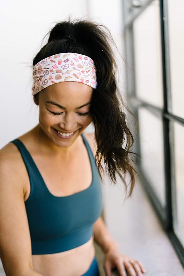 Maven Thread 4" Wide Workout Headbands for Women (2 Pack) – Non-Slip Sweatbands for Gym, Running & Yoga