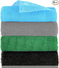 African Exfoliating Net, African Net Sponge, Nylon African Bathing Sponge Net, African Net Long Net Bath Sponge Shower Body Scrubber Back Scrubber Skin Smoother ((Black,White,Blue,Emerald Green))