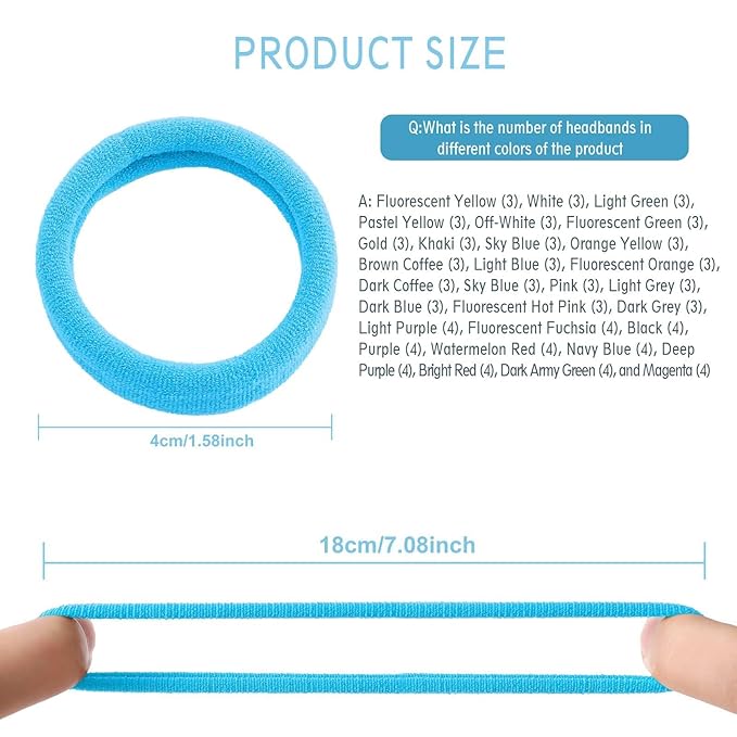 Bessrung 100PCS Elastic Hair Ties, Seamless Hair Band, Ponytail Holder No Crease Damage, Cotton Bands, Hair Scrunchies for Thick Thin Hair, Hair Accessories for Women