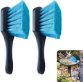 2 Pcs Bird Bath Brushes，Bathtub Cleaning Brush，Hummingbird Feeder Cleaning Brushes，Fountain Cleaner Safe for Birds and Cage，Concrete Bird Baths for Outdoors (Soft Brush with Big Brushing Surface)