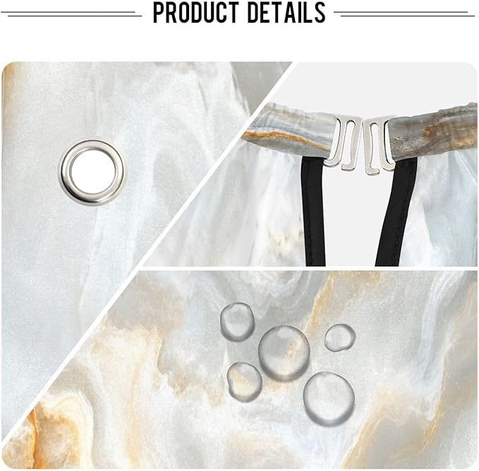 White Marble Barber Cape Waterproof Hair Cutting Cape with Adjustable Snap Closure Salon Hairdressing & Beard Shaving Cape for Adults Kids Haircut Accessories