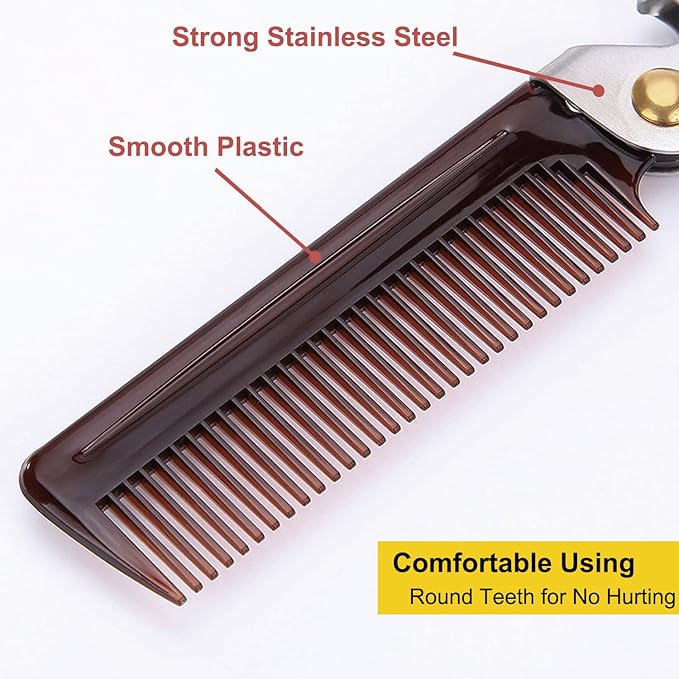 Stainless Steel Folding Comb, Pocket Comb for Men and Women, Silver