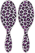 Wet Brush Original Detangler Brush - Pink Leopard, Safari - All Hair Types - Ultra-Soft Bristles Glide Through Tangles with Ease - Pain-Free Comb for Men, Women, Boys & Girls (Pack of 2)