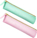 2pcs Small Leather Pouch Mini Cosmetic Bag for Purse Small Make Up Bag with Zipper Portable Cosmetic Organizer for Women and Girls