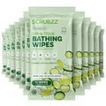 Extra Large Bath Wipes for Adults Bathing No Rinse - 120 Disposable Body Cleansing Wipes for Men, Women & Elderly - Great for Gym, Camping, Post Surgery - Cucumber Lime