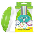 Knot Genie Detangling Hair Brush for Kids (Lovely Locks Lime) | Original Full Size | Perfect for Curly Hair, Gently Separate Tangles, Leaves Hair Smooth & Shiny | The Pain Free Knot Detangler