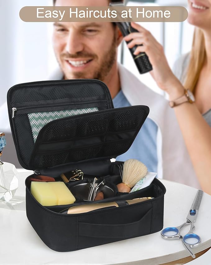 Barber Tool Bag, Large Hair Clipper Bag, Black