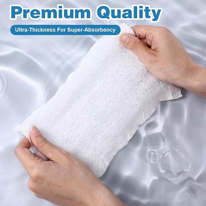 140 Pack Disposable Compressed Face Towels - 11x 7.87inch Portable Compressed Towel Tablets - Reusable Cotton Facial Towel for Travel, Outdoor, Camping, Hotel, Gym, Daily Use, Dog ,Beauty Salon