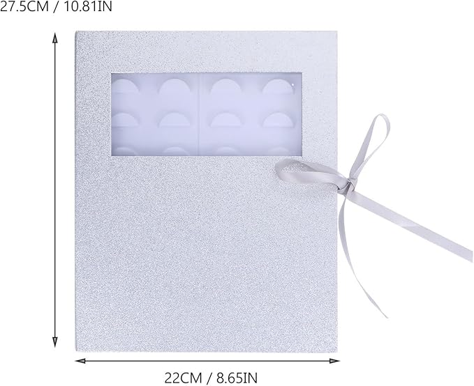 False Eyelash Storage Case with Tray 16-pair Empty Lash Organizer Silver Cosmetic Display Box for Eyelash Aftercare and Professional Makeup Use