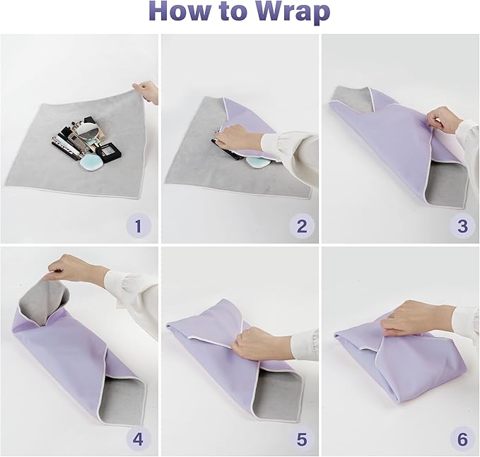 Walking Way Self-Adhesive Magic Cloth Makeup Bag, Portable Protective Cosmetic Pouch, Camera Lens Wrap, Stylish Travel Organizer for Beauty Essentials, Travel, Gifts & Daily Use