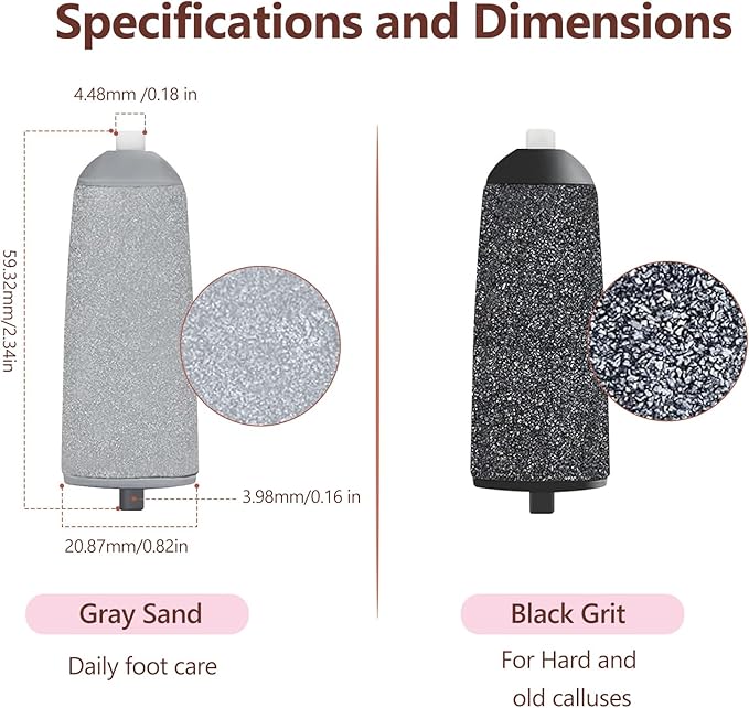 9 Pack Pedicures Replacement Heads for Haootadiy Pedi, Eelectric Tool Foot File, Pedi Replacement Roller Head fit Finishing Touch Pedi (Pedicure Tool Not Included)