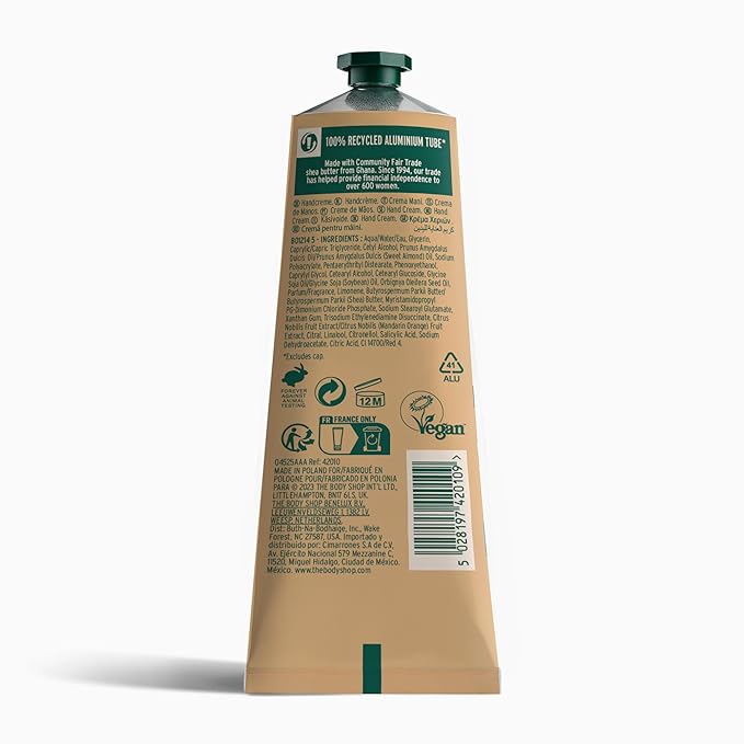 The Body Shop Satsuma Hand Cream – Citrus Fragrance, On-the-Go Hydration – Vegan – 1.0 oz